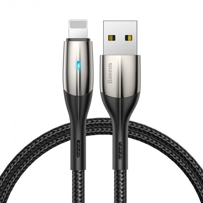 Cáp sạc và truyền dữ liệu tốc độ cao Baseus Horizontal Data Lightning cho iPhone/ iPad có đèn Led