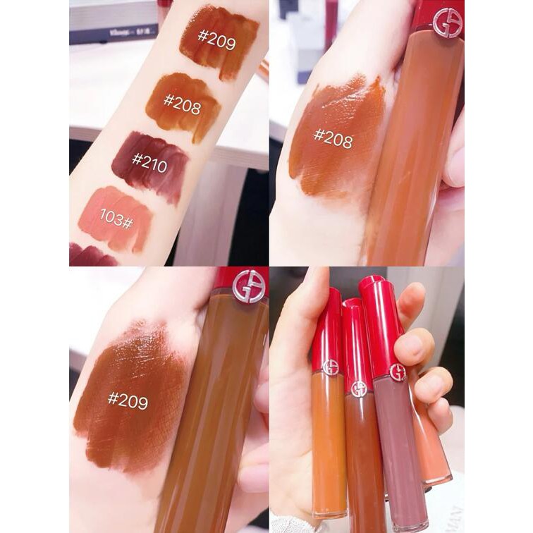 NEW 2020) Son Kem Lì Giorgio Armani Lip Maestro Liquid Lipstick - 208  Sunrise Orange 