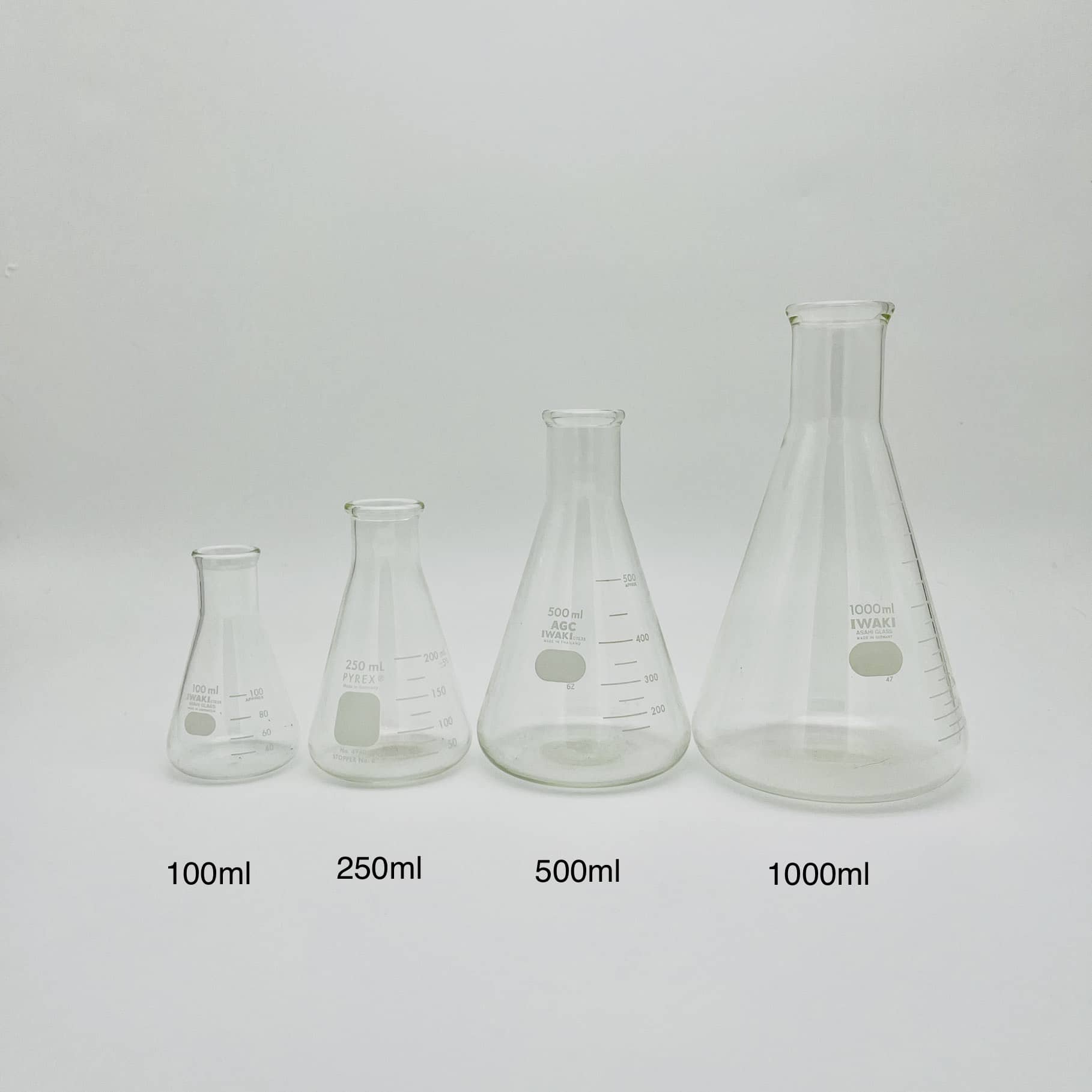 Bình tam giác 100ml, 250ml, 500ml, 1l