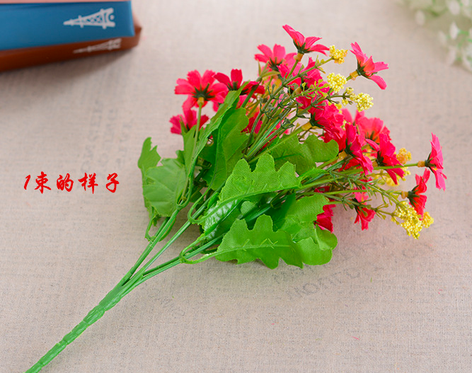 Hoa Giả -28 bông Hoa Lụa cúc nhí 7 cánh - HG82