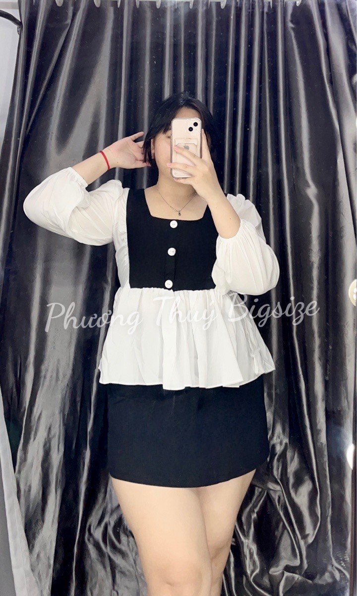 Áo babydoll phối caro, trơn bigsize ( ảnh chụp tại shop ).