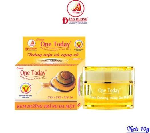 Kem dưỡng trắng da mặt ốc sên One Today 8g