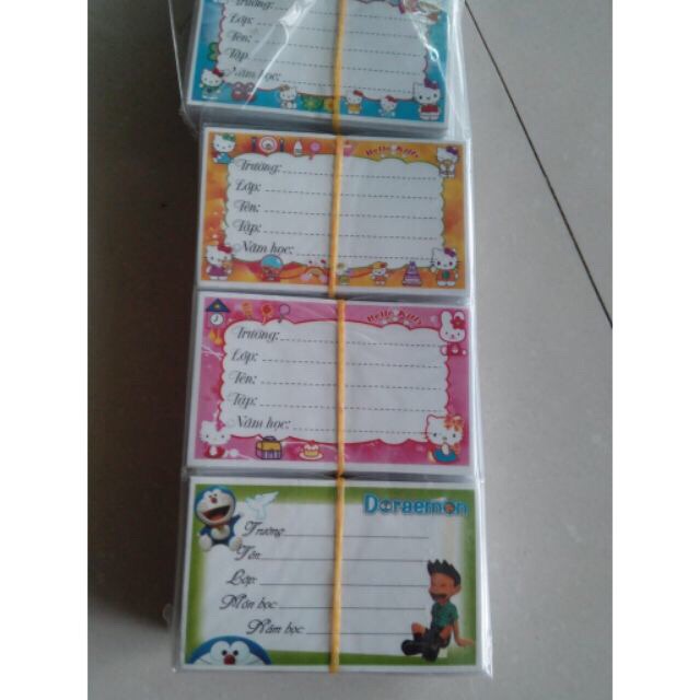 Nhãn vở có sẵn keo dán (50cái/set)