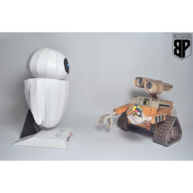 Mô hình giấy 3D Wall-E và Eve