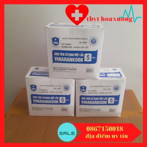 Bơm tiêm 5ml/cc của vinahankook sử dụng 1 lần