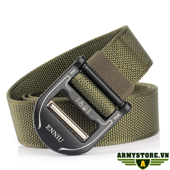 Dây nịt vải bố - Dây thắt lưng lính ARM-1091 (Xanh lính)