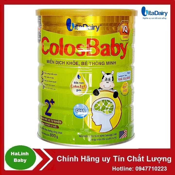[Quét mã Tích xu] Sữa Colosbaby IQ 2+ 800g dành cho trẻ trên 2 tuổi