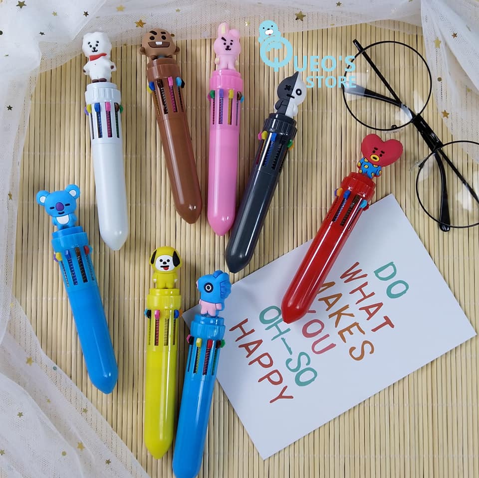 [HCM]Bút bi bấm 10 màu BTS