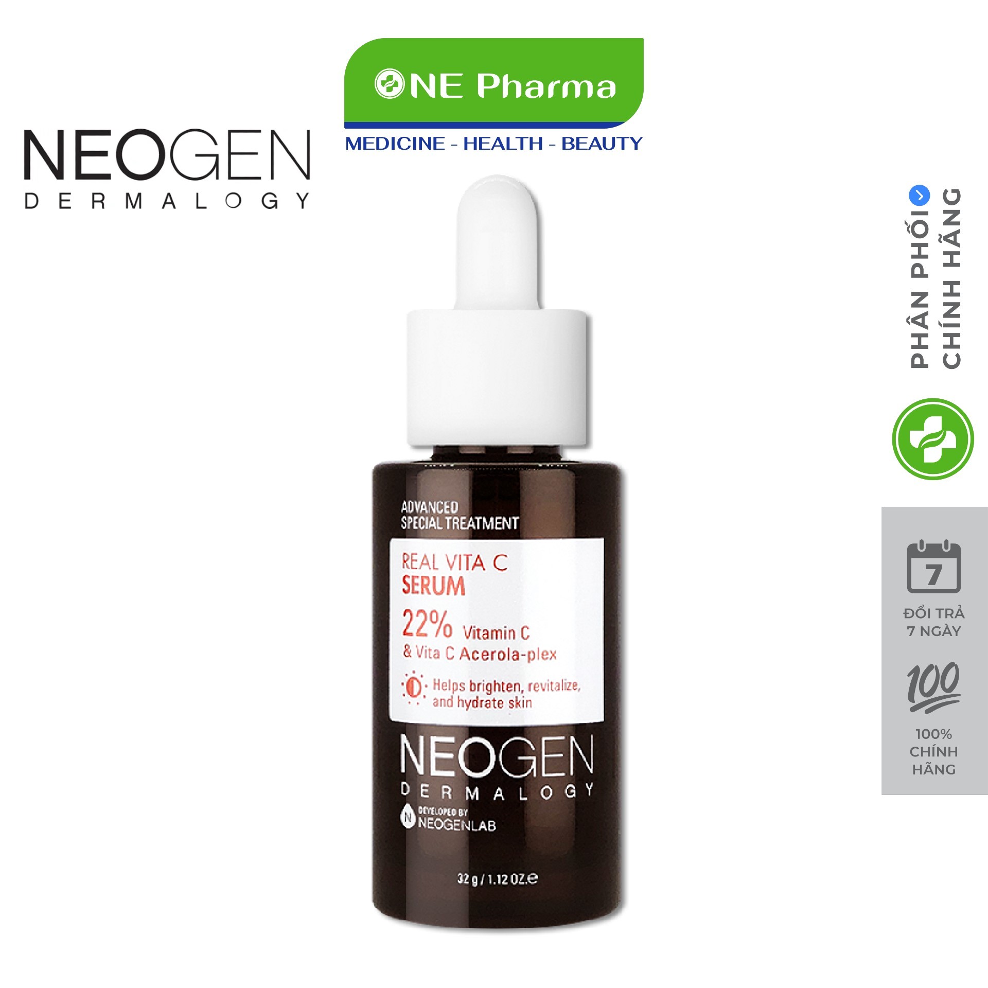 Neogen Dermalogy Real Vitamin C Serum Dưỡng Trắng, Mờ Thâm