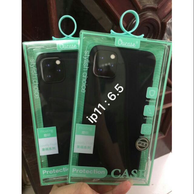 Ốp lưng iPhone 11,11 Pro,11 Pro Max ,OuCase Dẻo Màu Đen"