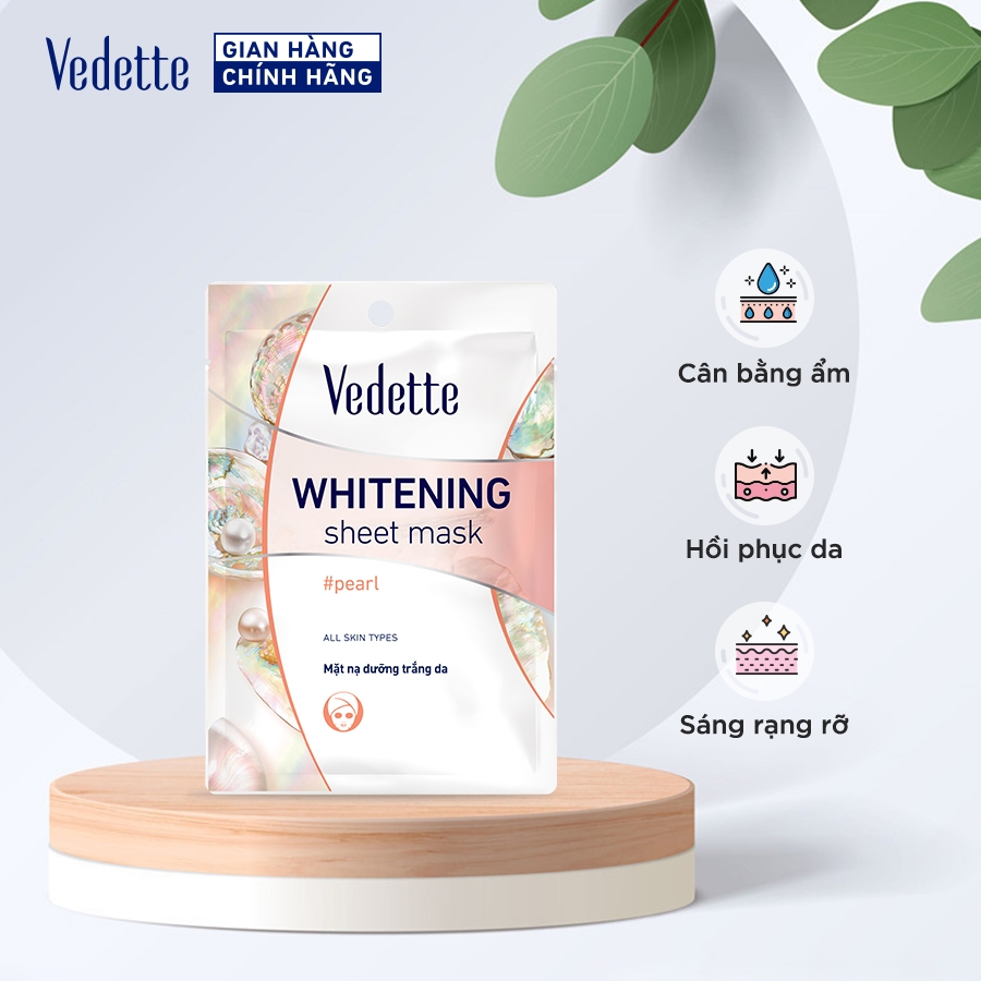 Mặt Nạ Giấy Giúp Sáng Da Ngọc Trai Vedette 22ml | Guardian Việt Nam