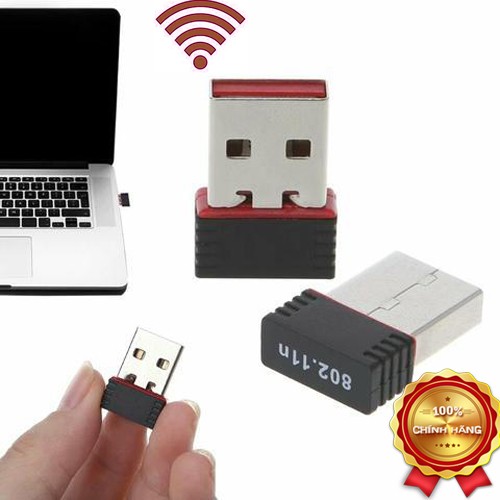 USB Thu Sóng WIFI 802.11 NANO Không Anten Có Driver Full Box