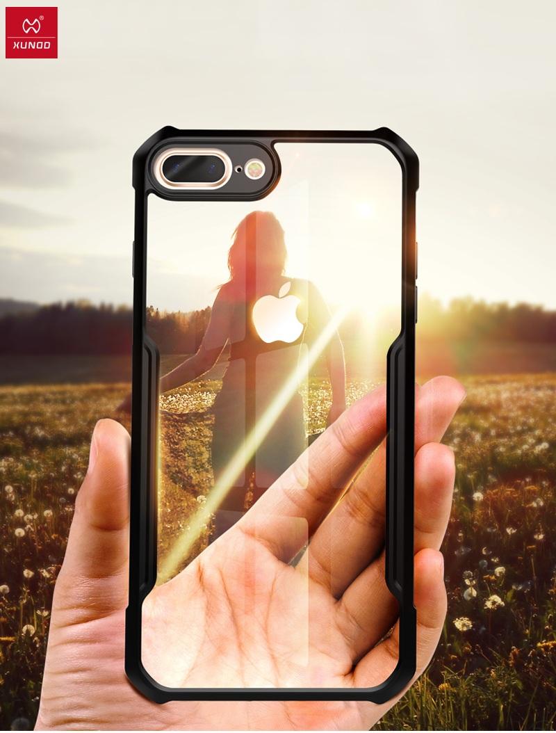 Ốp lưng iPhone 7 Plus / iPhone 8 Plus - Ốp chống sốc Xundd lưng cứng trong suốt viền TPU dẻo cao cấp đạt chứng nhận của SGS