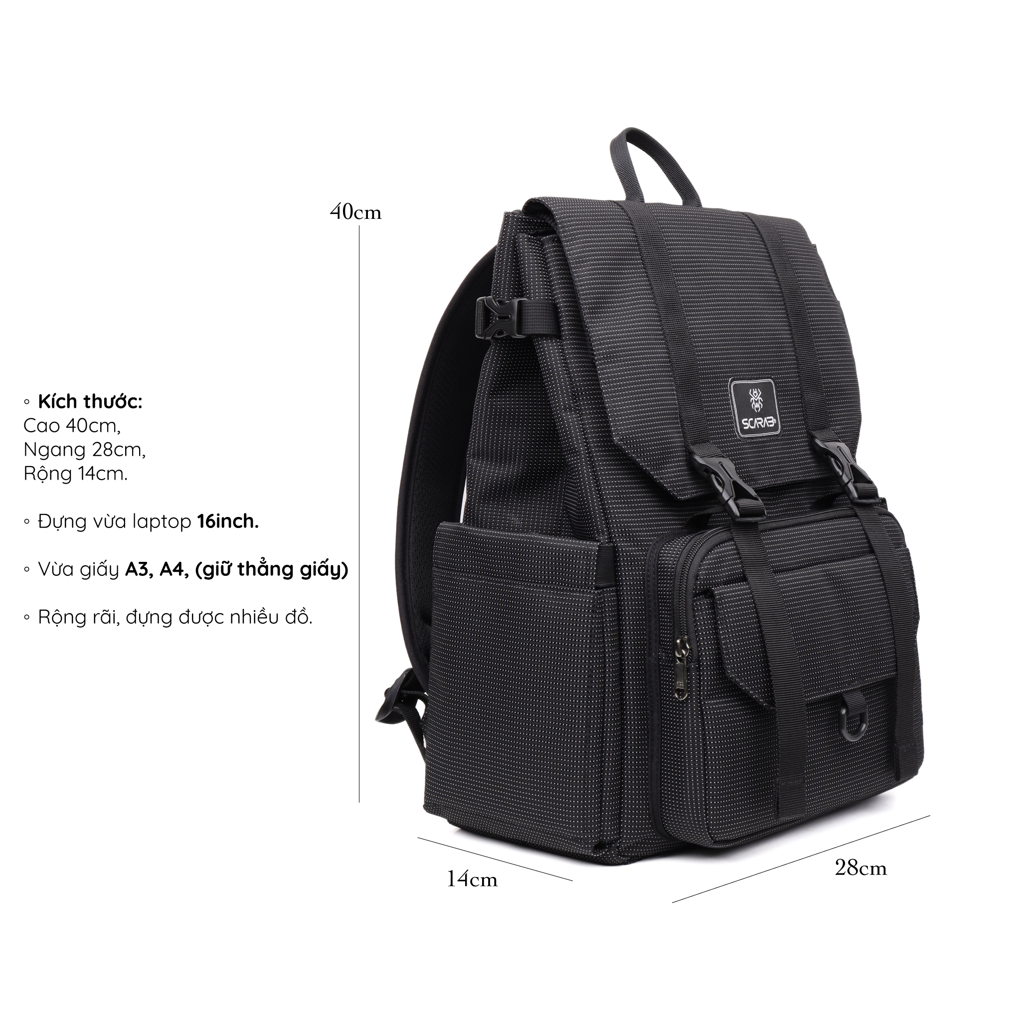 Balo Đi Học SCARAB - ADVENTURE Unisex