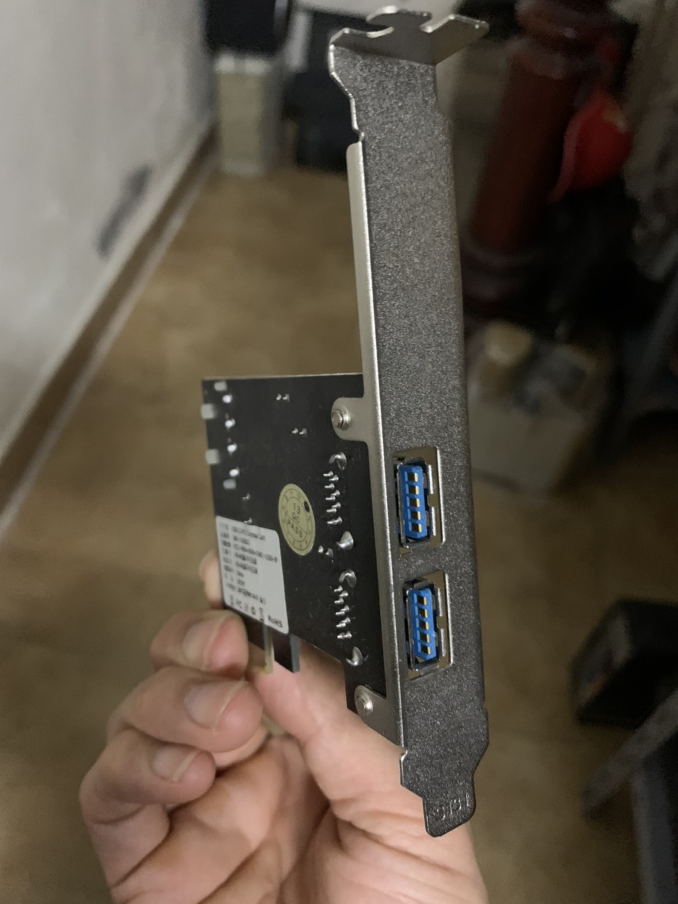 Card PCI ra 4 cổng USB cũ tháo case