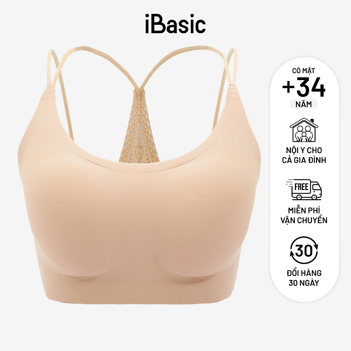 Áo bralette iBasic không gọng mút mỏng BRAW153