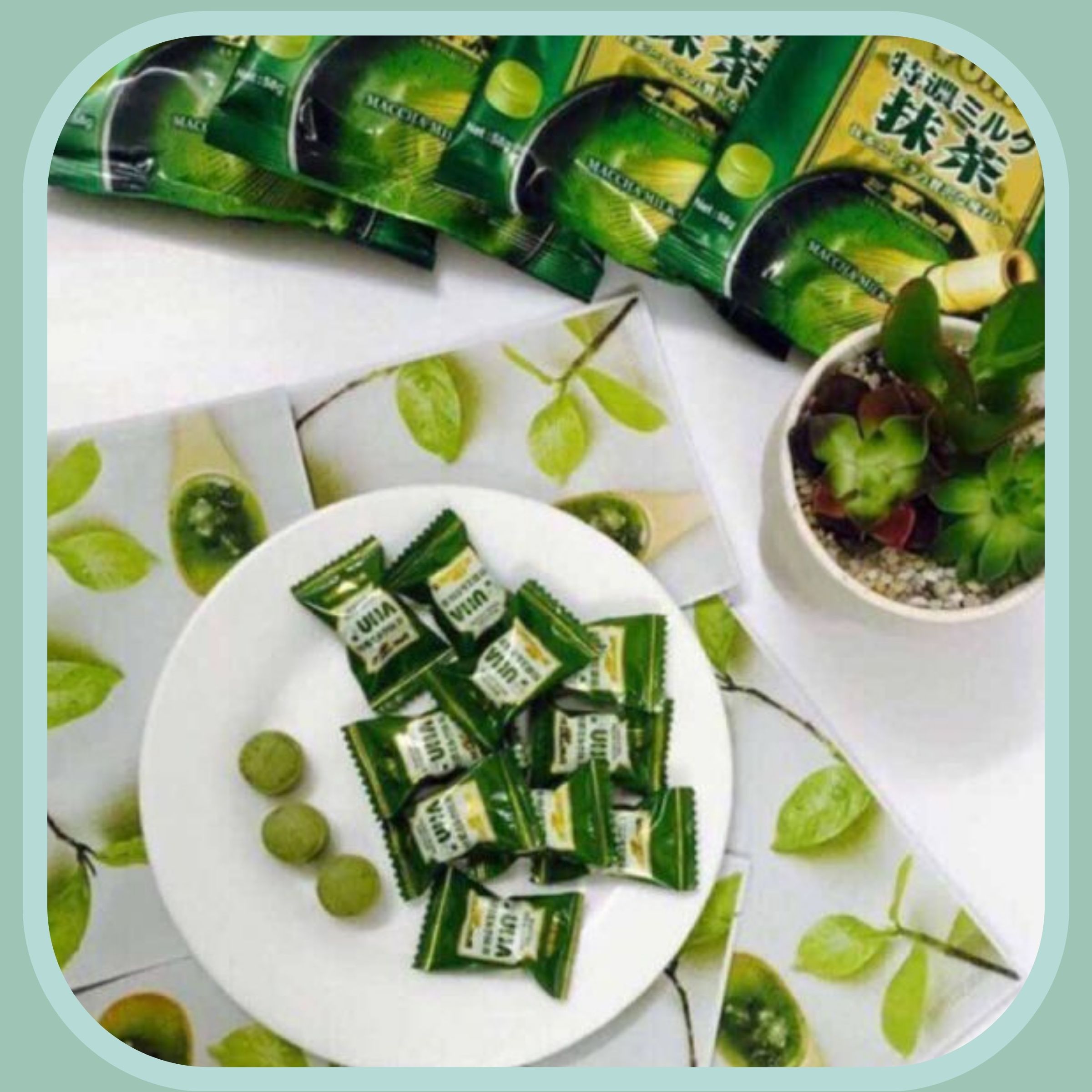 Kẹo sữa matcha trà xanh UHA Nhật Bản