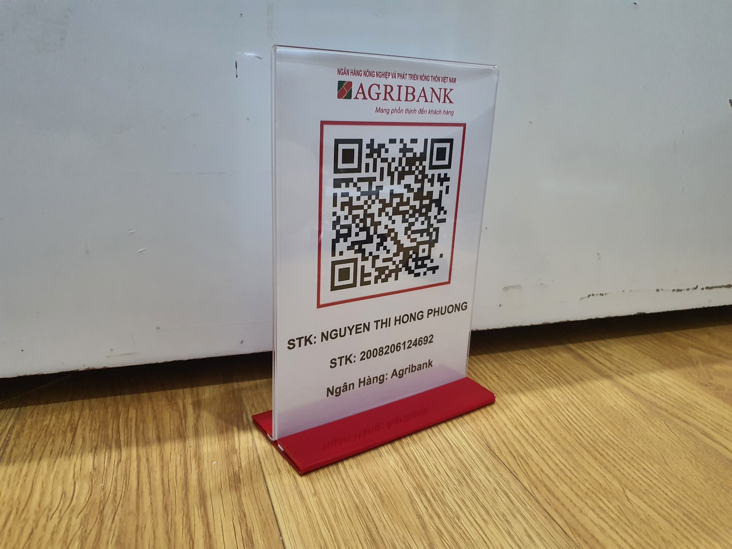 Menu Mã QR CODE để bàn mica