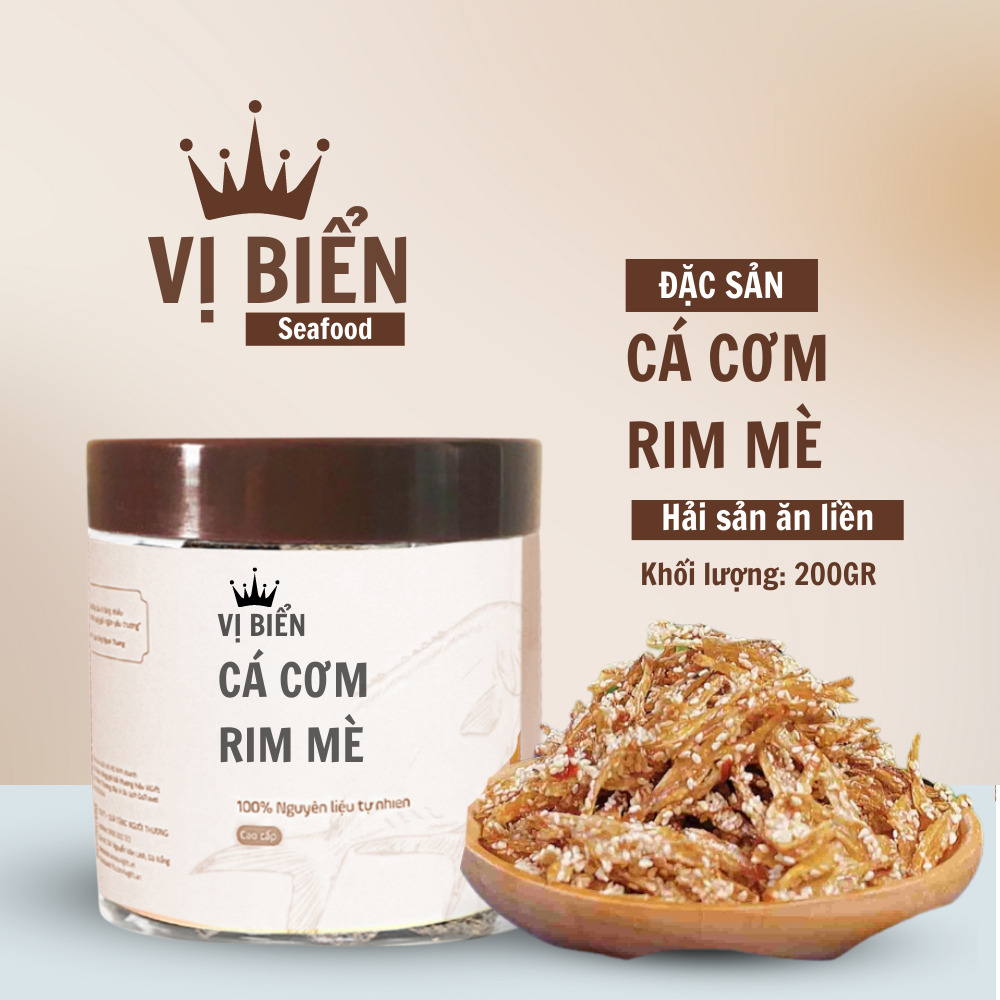 Cá cơm rim mè, cá cơm rim lạc Miền Trung 200gr, cá cơm ăn vặt, khô cá cơm rim, khô cá cơm tẩm vị, cá cơm sấy giòn rim mè ăn liền thơm ngon chuẩn vị biển