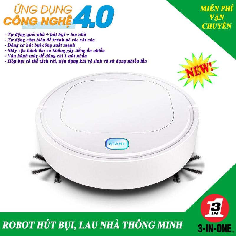 [Hàng Xịn] Robot Hút Bụi, Robot Lau Nhà, Máy Hút Bụi Thông Minh, Robot Hut Bui - Hút sạch Cát, Bụi, Lông Chó, Mèo, Tóc rụng, Giấy - Chống Rơi - Pin Trâu, Lau nhà sạch tinh. Giá giảm đến 50%, BH 1 đổi 1 - MUA NGAY!