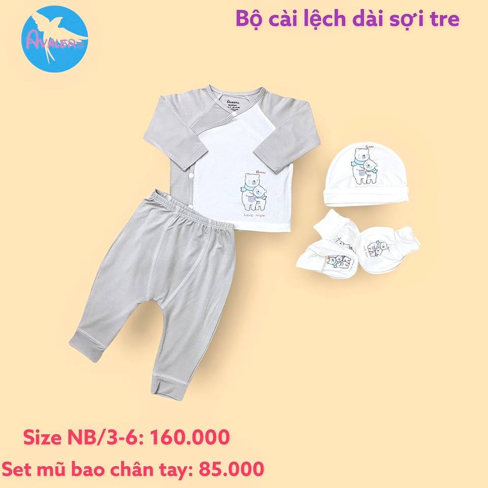 Avaler_ Bộ sơ sinh Avaler sợi tre siêu đẹp cho bé