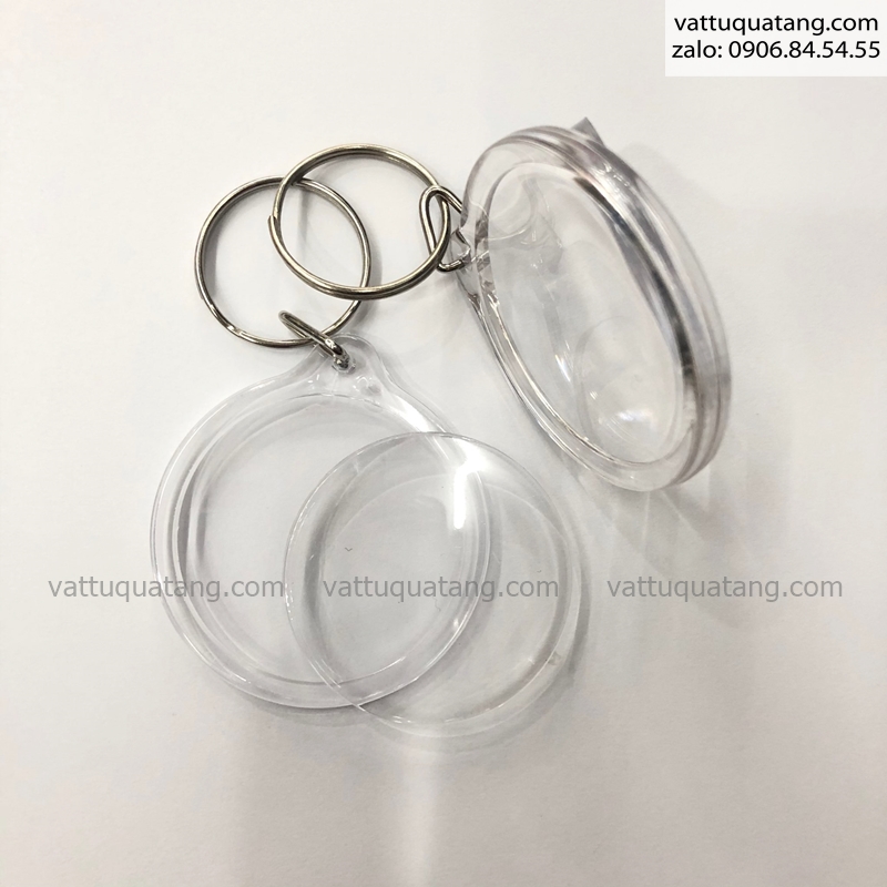 [HCM]Combo 100 cái phôi móc khóa mica tròn