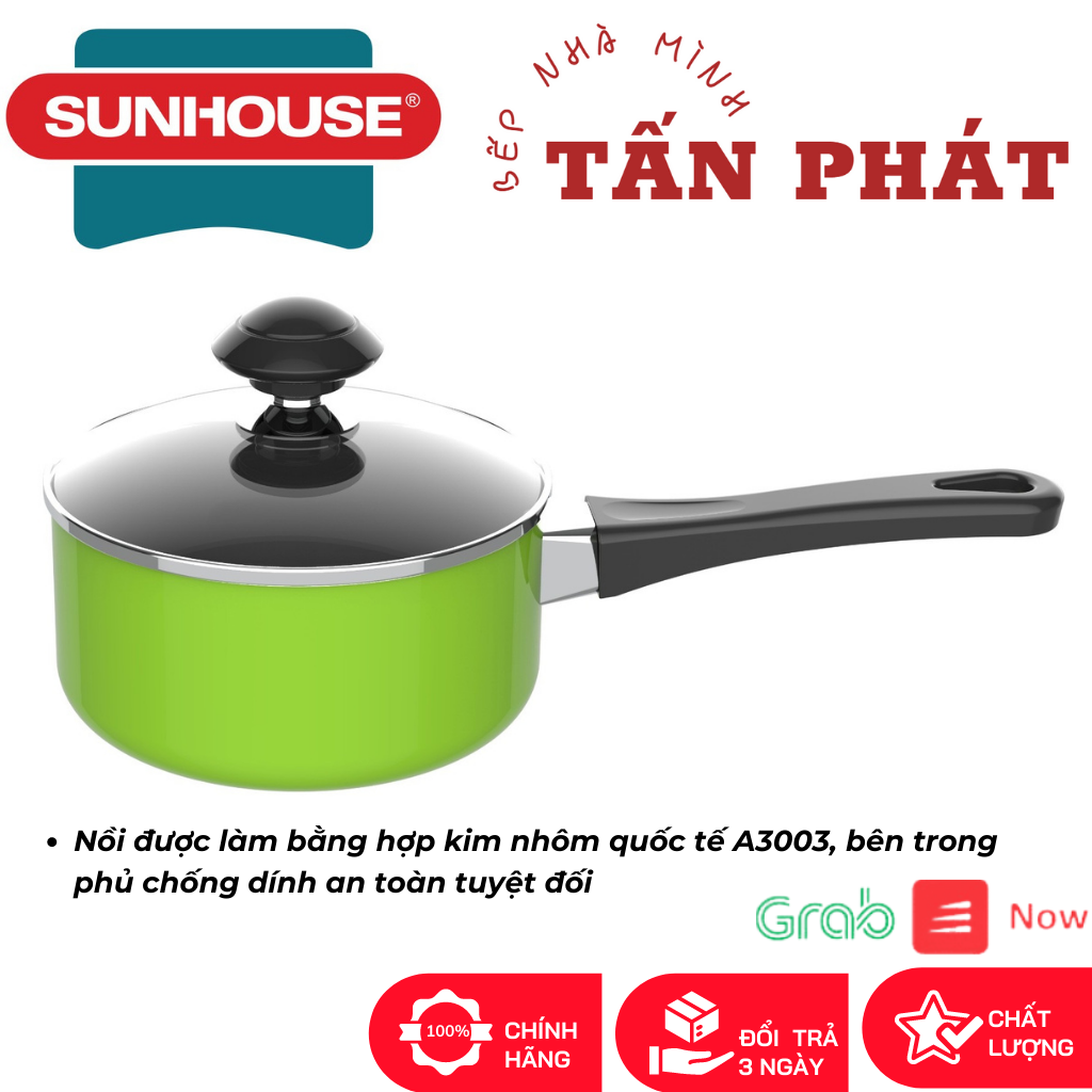 [HCM]Nồi quấy bột chống dính SUNHOUSE 14CM (KHÔNG DÙNG VỚI BẾP TỪ)