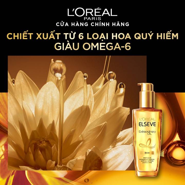 [Mã FMCGMALL -8% đơn 250K] Dầu Dưỡng Tóc L’oreal Elseve Extraordinary Oil (100ml)