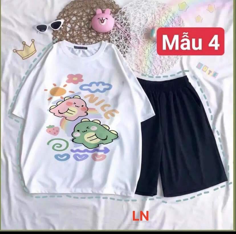 SET ÁO KÈM QUẦN ĐÙI IN HÌNH DỄ THƯƠNG