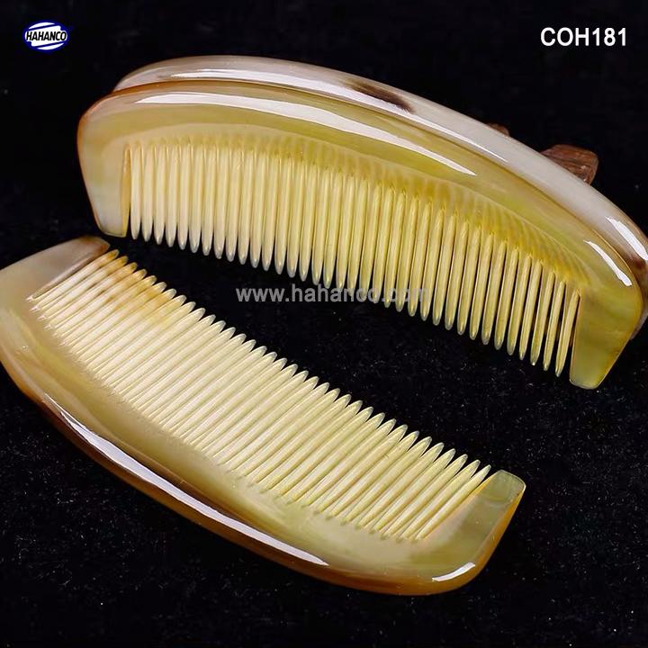 Lược Sừng xuất Nhật - Múi bưởi nhỏ gọn có thể bỏ túi (Size: S- 11cm) COH181 - Horn Comb of HAHANCO