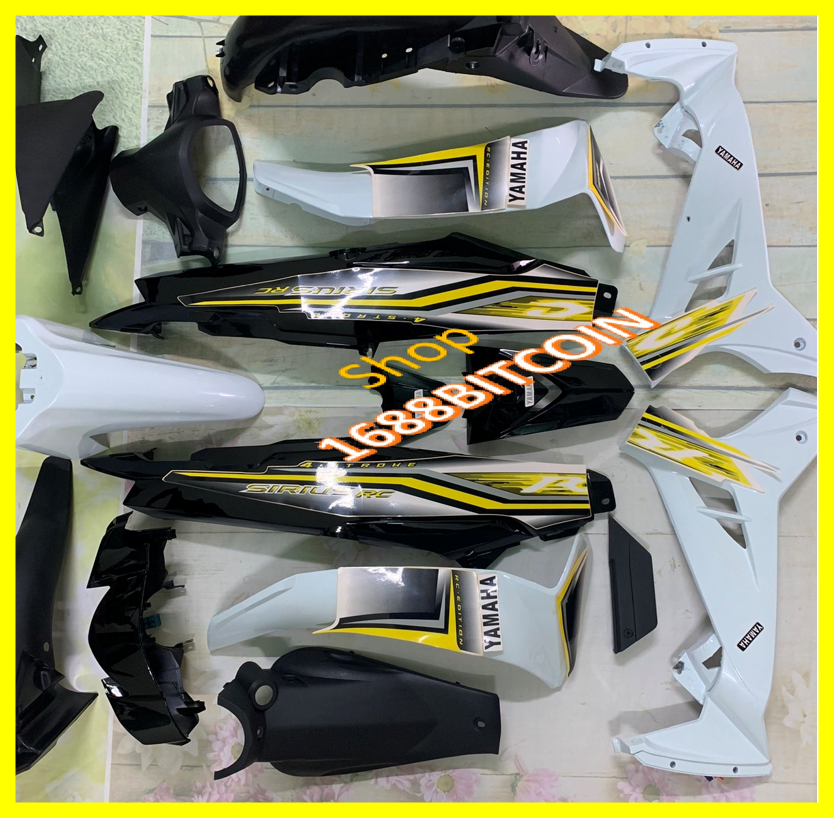 Dàn áo xe Sirius   -SIRIUS RC màu Trắng Đen - nhựa  trắng nguyên sinh loại 1