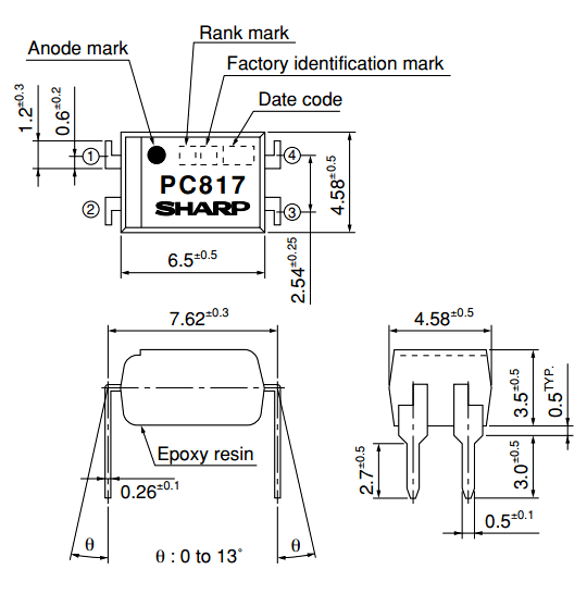 IC Opto Quang PC817 PC817C DIP-4 SOP-4
