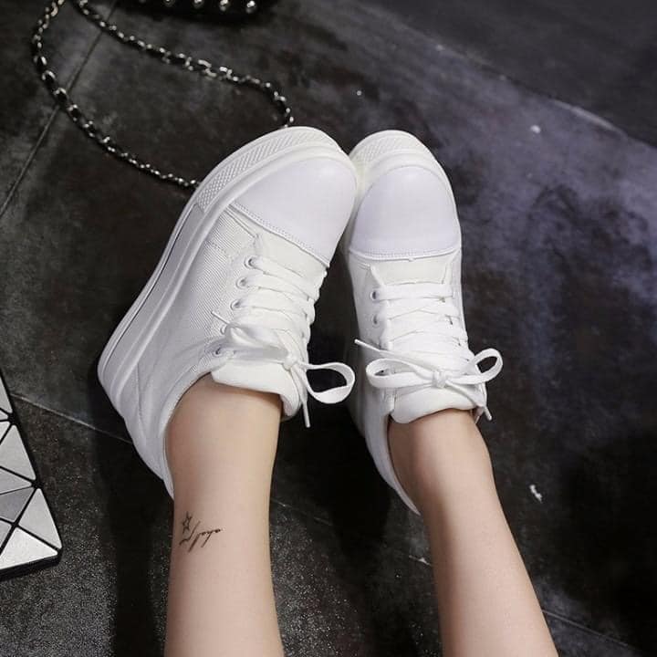 Giày bánh mì đế độn cá tính cao 9cm chất vải mềm mại full size BM052