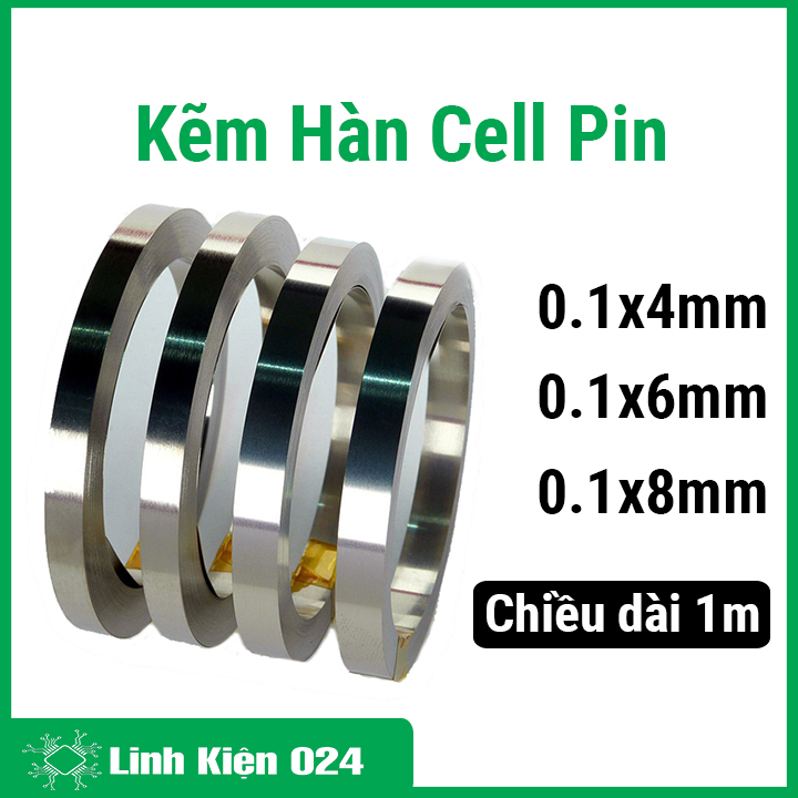 Kẽm hàn Cell pin dây niken hàn pin cuộn 1m dầy 0.1mm