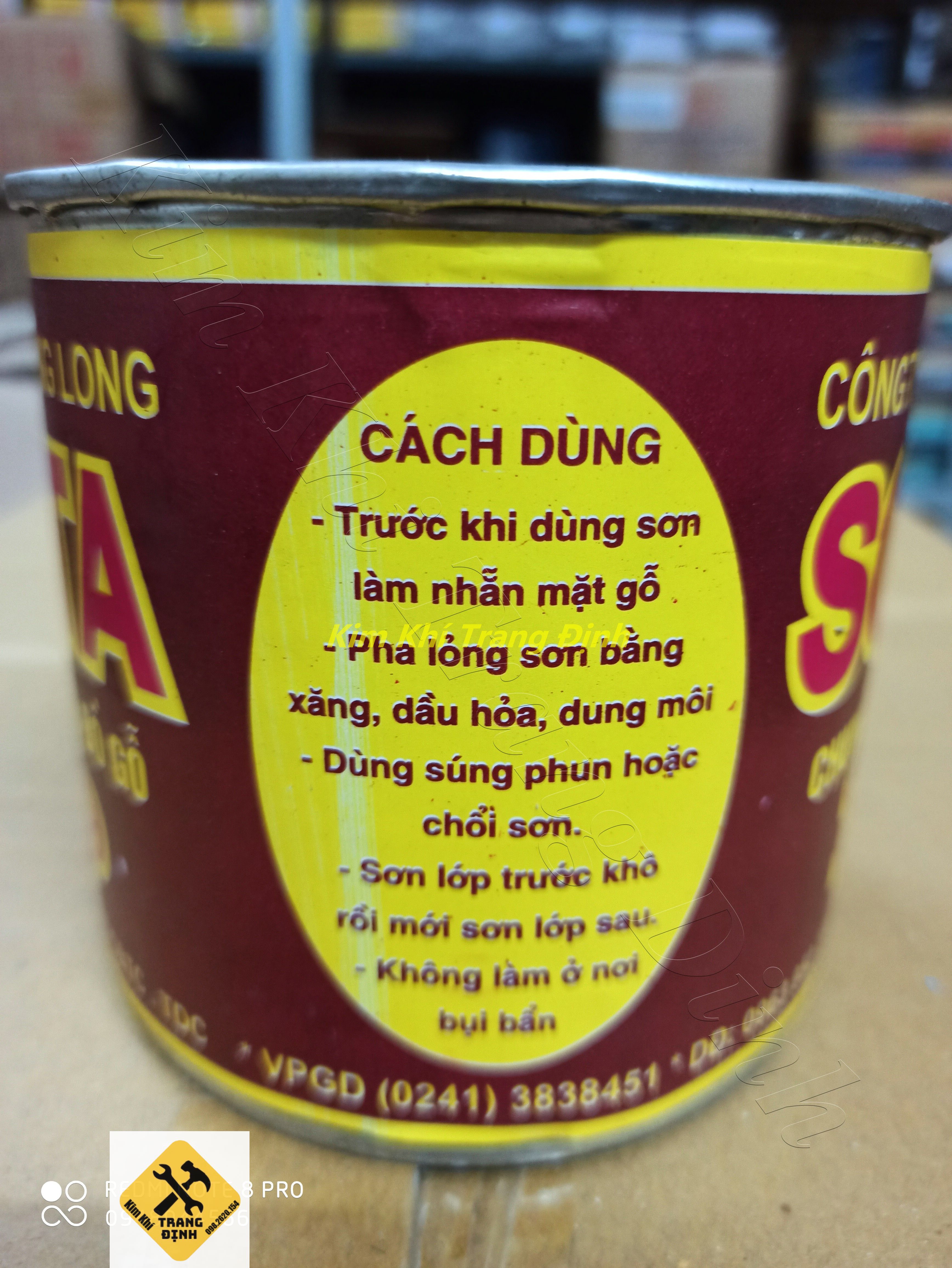 Sơn ta cho gỗ màu cánh gián 500ml