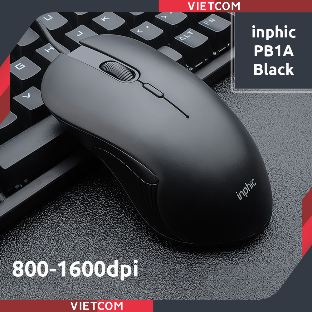 Chuột Máy Tính Có Dây Inphic- Click KHÔNG TIẾNG ĐỘNG