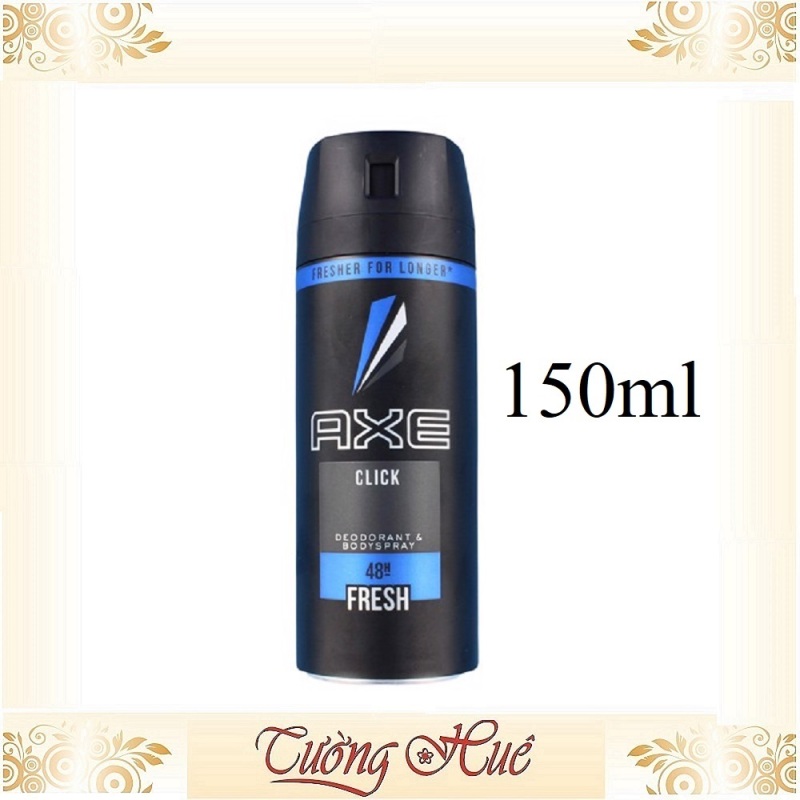 Xịt Khử Mùi Toàn Thân Axe Deodorant Body Spray CLICK - 150ml nhập khẩu