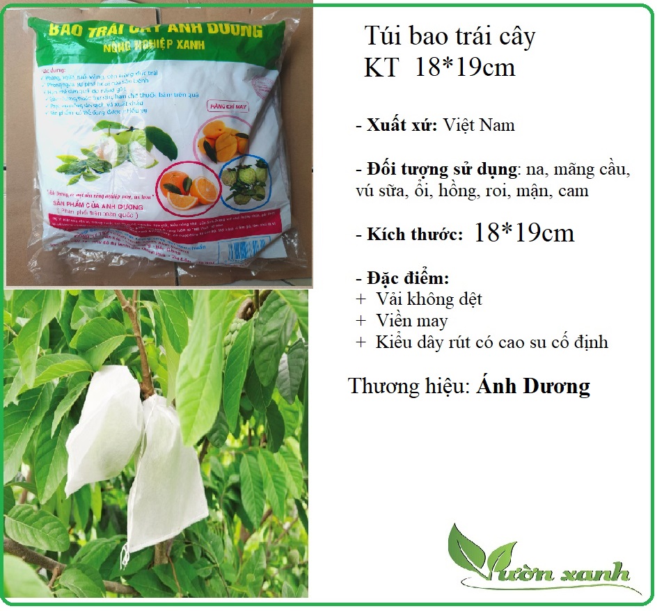Bộ 100 túi bọc trái cây  kích thước 18*19cm (ổi, vú sữa, xoài...)