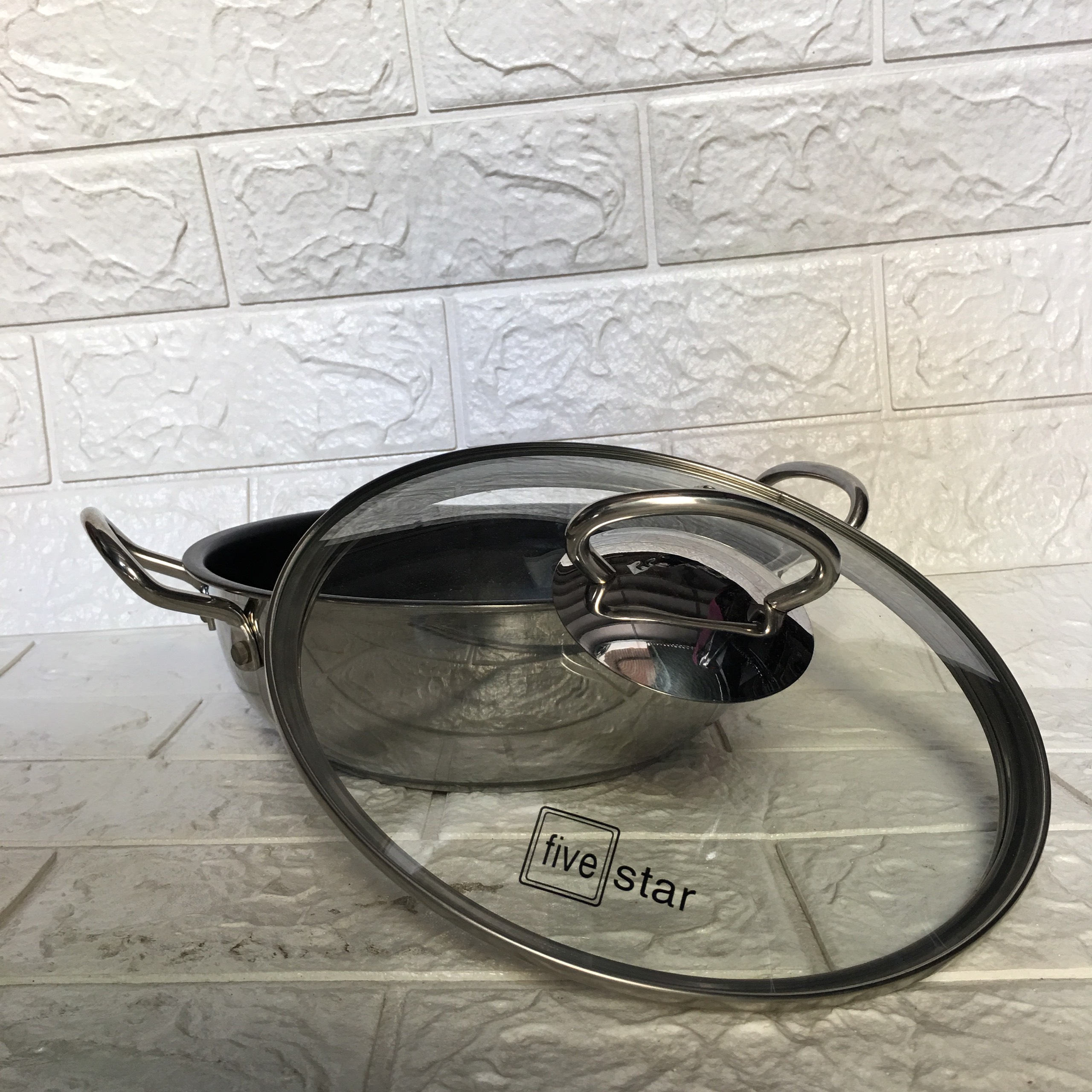 Chảo 3 đáy-Five star - Size 20cm - 2 quai