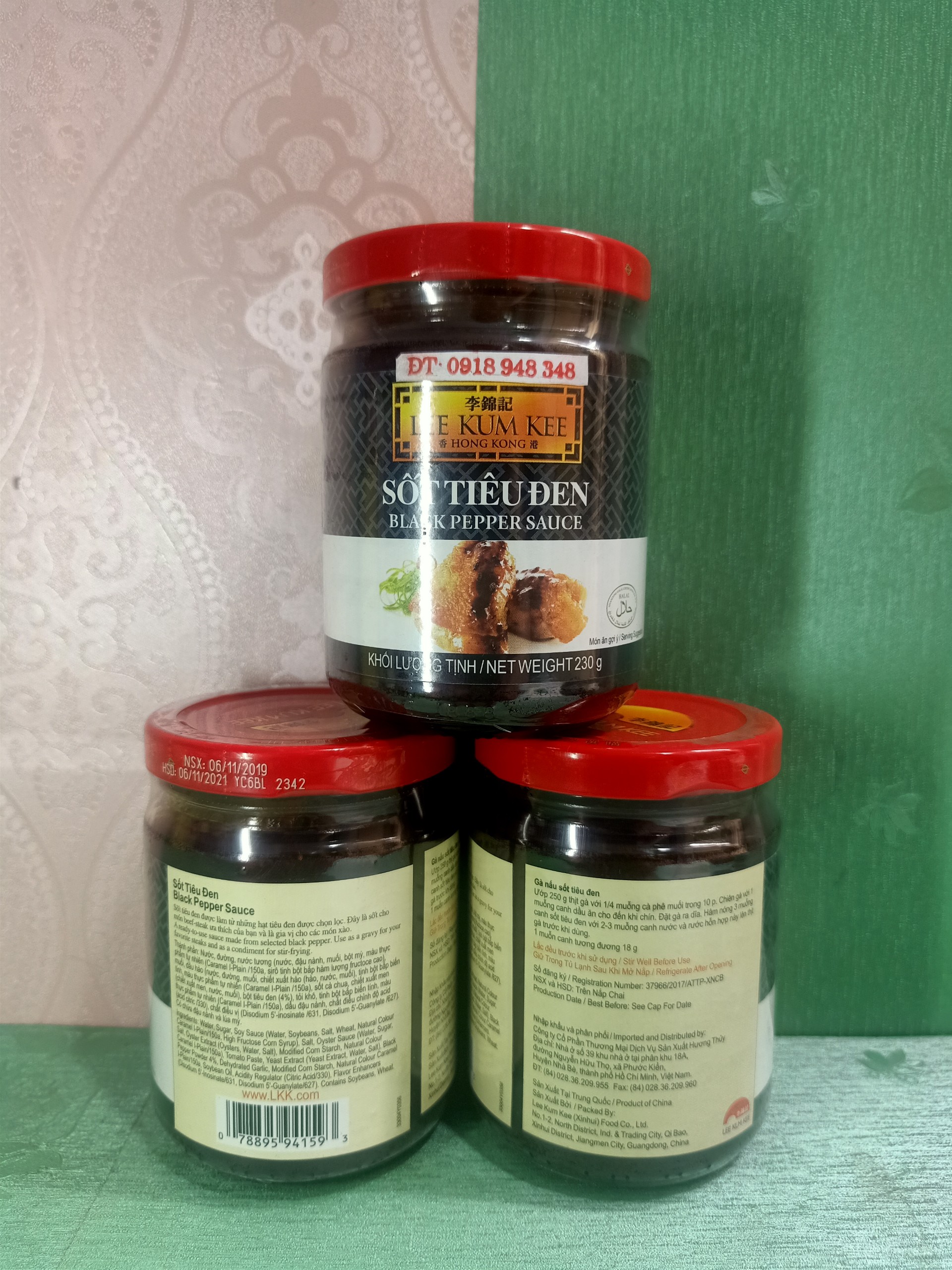 Sốt Tiêu Đen Lee kum kee 230g