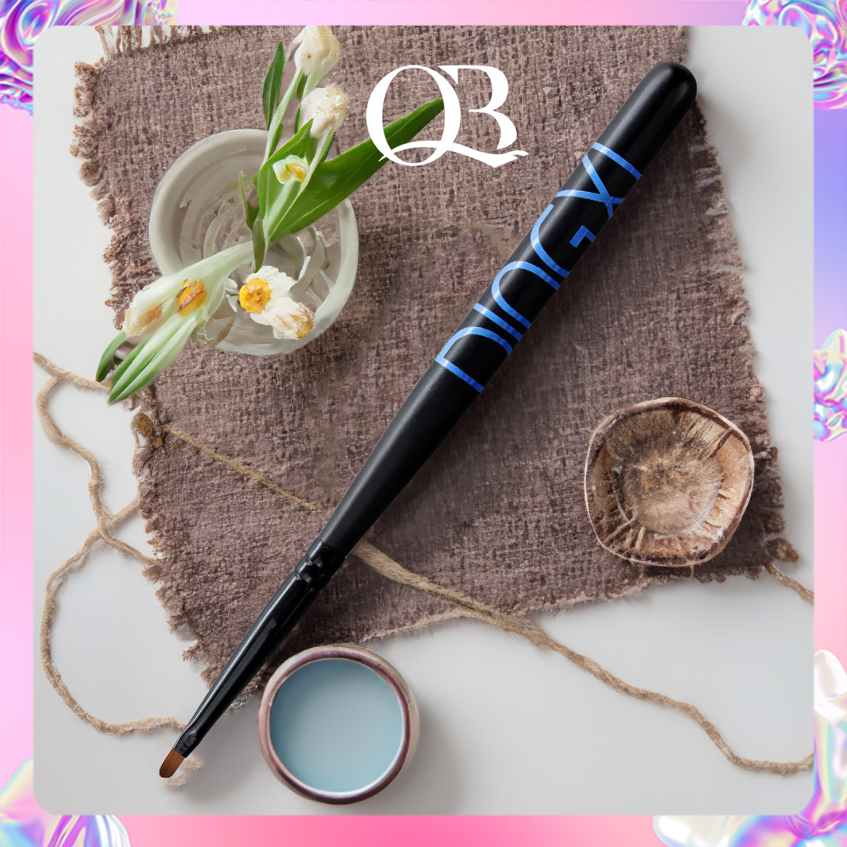 Cọ vẽ nail cọ vẽ hoa cúc (cọ bản tròn) Dingxi