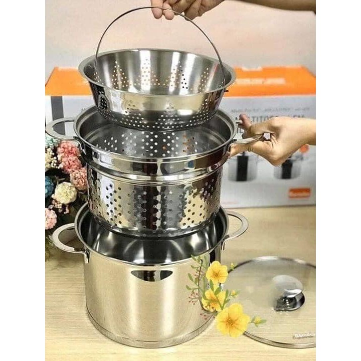 Nồi kèm 2 xửng hấp Berndes - Hàng Đức