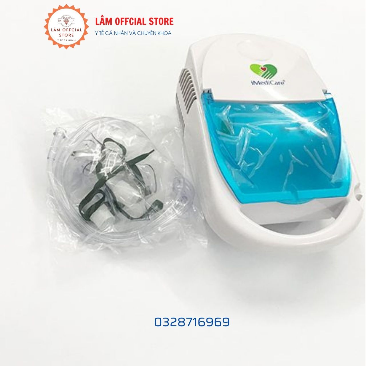 Máy xông mũi họng, xong khí dung siêu âm imedicare ina-09s new bảo hành 5 năm