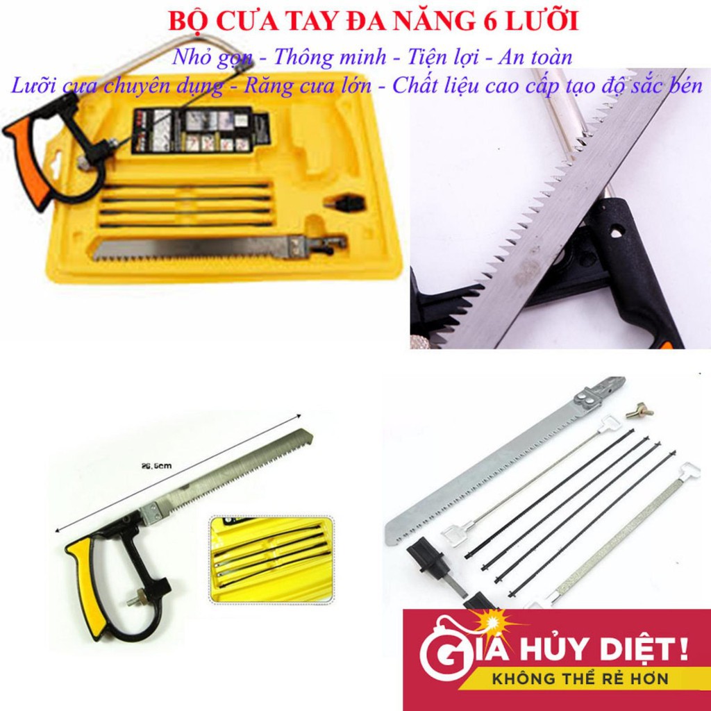 Bộ Cưa Tay Đa Năng Tiện Dụng  [Tặng kèm 6 lưỡi cưa].