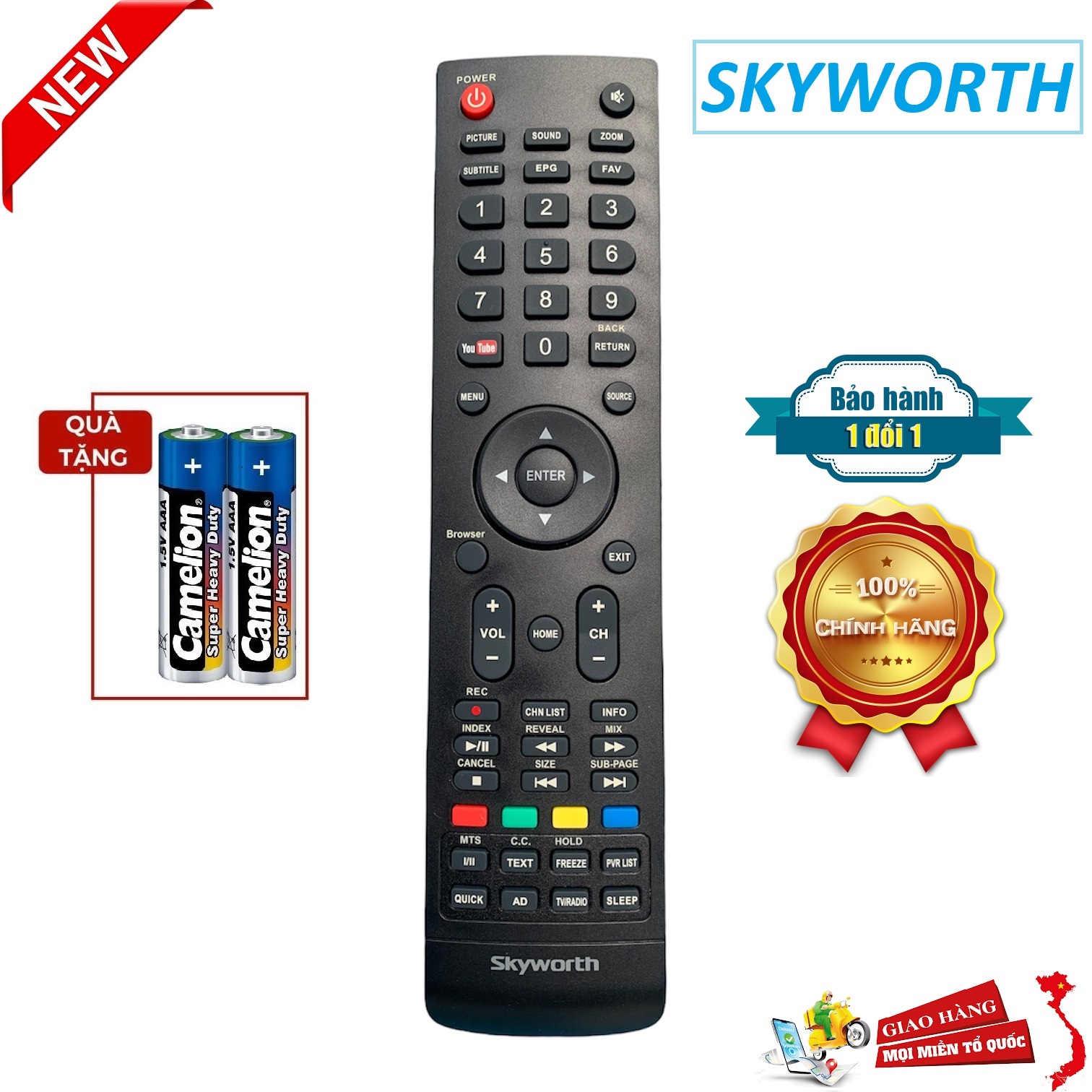 Điều khiển tivi Skyworth smart hàng chính hãng 100%các dòng E310, E350