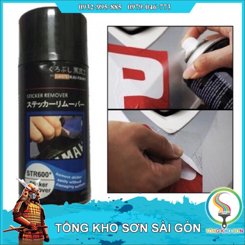 Chai tẩy keo nhãn dán str600 samurai paint kho sơn sài gòn