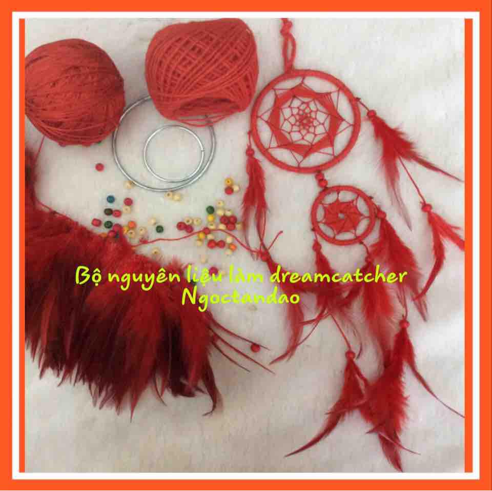 Bộ nguyên liệu làm dreamcatcher 2 tầng