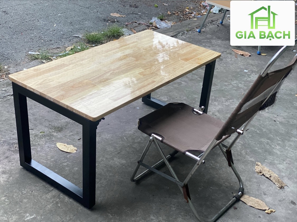 Bàn Gỗ Chân Sắt Cao 48cmChân Xếp Gọn