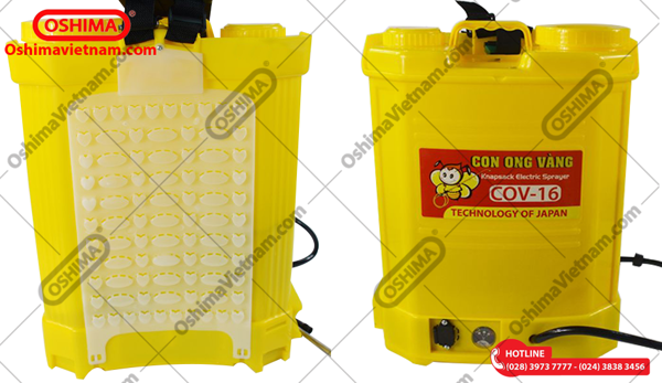 Bình xịt điện 16 lít cong ong vàng 16 lít