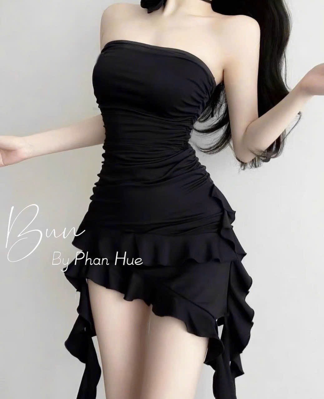 Đầm body cúp tua rua 2 bênLL